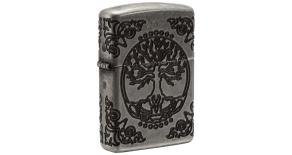 Зажигалка ZIPPO Armor® с покрытием Antique Silver, латунь/сталь, серебристая, матовая, 36x12x56 мм