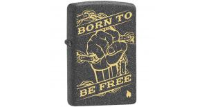 Зажигалка ZIPPO с покрытием Iron Stone, латунь/сталь, серая, матовая, 36x12x56 мм