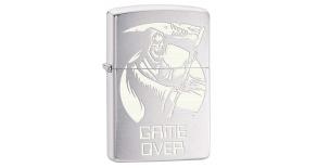 Зажигалка ZIPPO с покрытием Brushed Chrome, латунь/сталь, серебристая, матовая, 36x12x56 мм