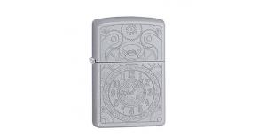 Зажигалка ZIPPO с покрытием Satin Chrome, латунь/сталь, серебристая, матовая, 36x12x56 мм