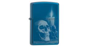 Зажигалка ZIPPO Classic с покрытием High Polish Blue, латунь/сталь, голубая, глянцевая, 36x12x56 мм