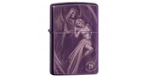 Зажигалка ZIPPO Anne Stokes с покрытием Abyss™, латунь/сталь, сиреневая, глянцевая, 36x12x56 мм