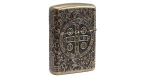 Зажигалка ZIPPO Armor® с покрытием Antique Brass, латунь/сталь, золотистая, матовая, 36x12x56 мм