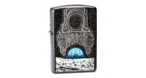 Зажигалка ZIPPO Armor™ с покрытием Galaxy Stardust, латунь/сталь, чёрная, глянцевая, 36x12x56 мм