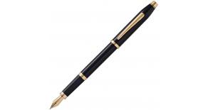 Перьевая ручка Cross Century II Black lacquer, черный лак с позолотой 23К, перо M