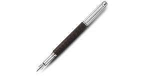 Ручка перьевая Carandache Varius Ivanohoe black (4490.072) (F) латунь черная кольчуга с родиевым нап