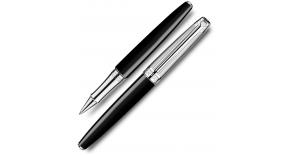 Ручка роллер Carandache Leman Bicolor Black SP (4779.289) латунь лак посеребрение с родиевым напылен