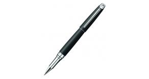 Ручка роллер Carandache Leman Black lacquered matte SP (4779.496) латунь лак посеребрение с родиевым