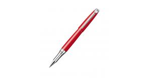 Ручка роллер Carandache Leman Scarlet red lacquered SP (4779.770) латунь лак посеребрение с родиевым