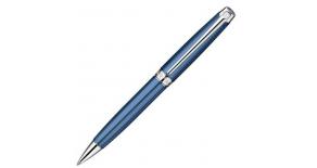 Ручка шариковая Carandache Leman Grand Blue SP (4789.168) латунь лак посеребрение с родиевым напылен