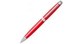 Ручка шариковая Carandache Leman Scarlet red lacquered SP (4789.770) латунь лак посеребрение с родие