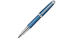 Ручка перьевая Carandache Leman Grand Blue SP (4799.158) (F) латунь лак посеребрение с родиевым напы