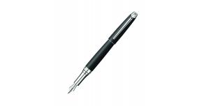 Ручка перьевая Carandache Leman Bicolor Black SP (4799.279) (F) латунь лак посеребрение с родиевым н