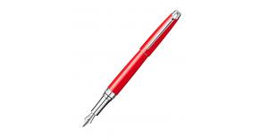 Ручка перьевая Carandache Leman Scarlet red lacquered SP (4799.760) (F) латунь лак посеребрение с ро