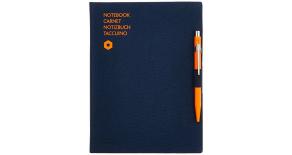 Записная книжка Carandache Office (8491.404) синий A5 192стр. в компл.:ручка шариковая 849 оранжевый