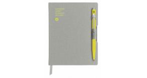 Записная книжка Carandache Office (8491.451) серый A6 192стр. в линейку в компл.:ручка шариковая 849