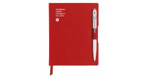 Записная книжка Carandache Office (8491.453) красный A6 192стр. в линейку в компл.:ручка шариковая 8