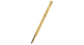 Ручка перьевая Carandache Ecridor Chevron gilded (958.198) (F) латунь позолота перо сталь