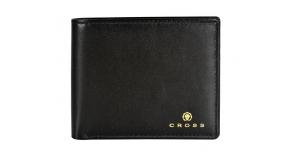 Кошелёк Cross Concordia Black, кожа наппа, гладкая, чёрный, 11 х 9 х 1,5 см