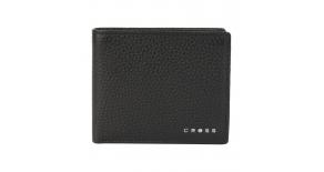 Кошелёк Cross Hudson Black, кожа наппа, фактурная, чёрный, 11 х 9 х 1,5 см