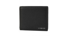 Кошелёк Cross RTC Black, кожа наппа, тисненая, чёрный, 11 х 9 х 1,5 см