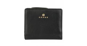 Кошелёк Cross Monaco Black, кожа наппа, гладкая, цвет чёрный, 11 x 9 x 2,5 см