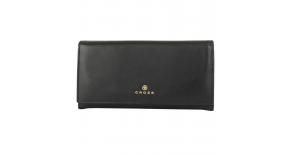 Кошелёк Cross Monaco Black, кожа наппа, гладкая, цвет чёрный, 20 x 11 x 2,5 см