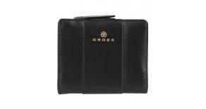 Кошелёк Cross Kelly Wall Black, кожа наппа, гладкая, цвет чёрный, 11,2 x 9,4 x 2 см