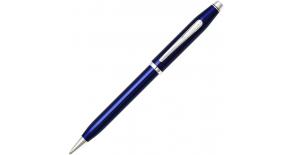 Шариковая ручка Cross Century II Blue lacquer, синий лак с отделкой родием