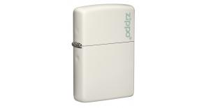 Зажигалка ZIPPO Classic с покрытием Glow In The Dark, латунь/сталь, белая, матовая, 38x13x57мм