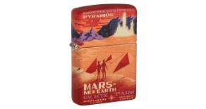 Зажигалка Mars Design ZIPPO,Зажигалка ZIPPO Mars Design с покрытием 540 Matte, латунь/сталь, красная, матовая, 38x13x57 мм