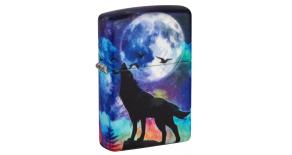 ЗЗажигалка ZIPPO Wolf Design с покрытием 540 Matte, латунь/сталь, разноцветная, матовая, 38x13x57 мм